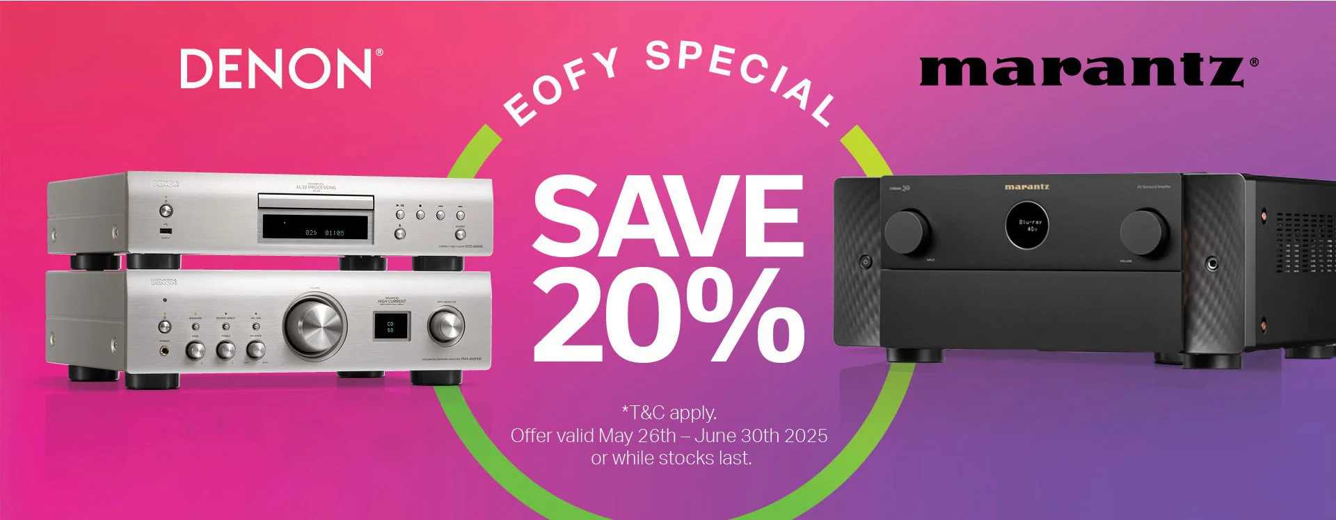 Marantz and Denon EOFY Sale May 26 to June 30